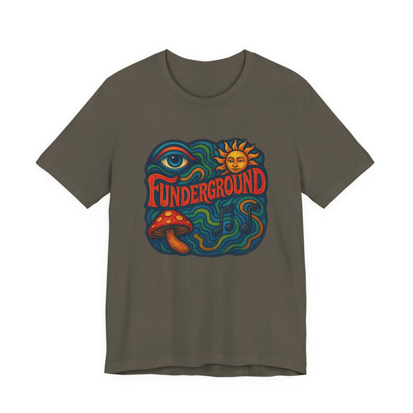 Music Logo T-Shirt - The Funderground Music Art Love Unisex Tee