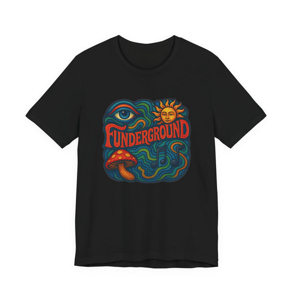 Music Logo T-Shirt - The Funderground Music Art Love Unisex Tee