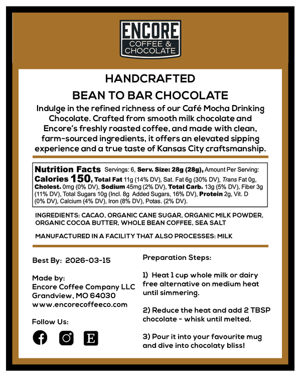 Cafe Mocha Drinking Chocolate