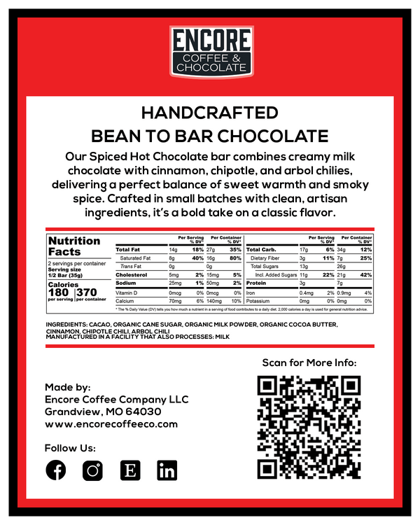 Spiced Hot Chocolate - Milk Chocolate