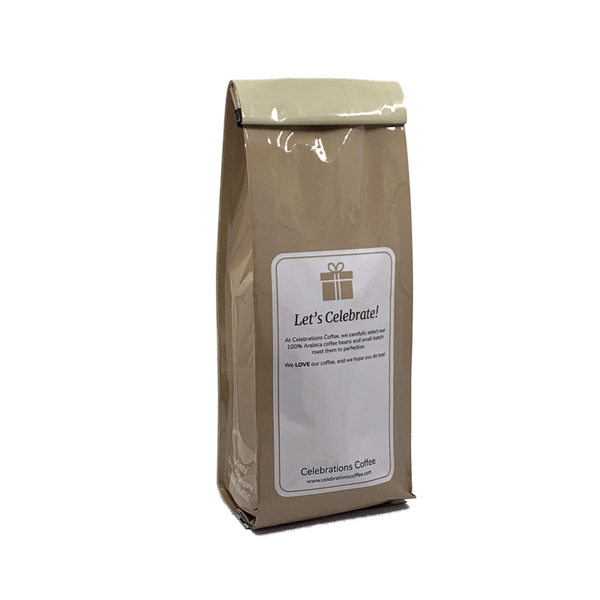 Back View of Bag - Happy Birthday - Vintage. Our coffee gift is freshly roasted in small batches.