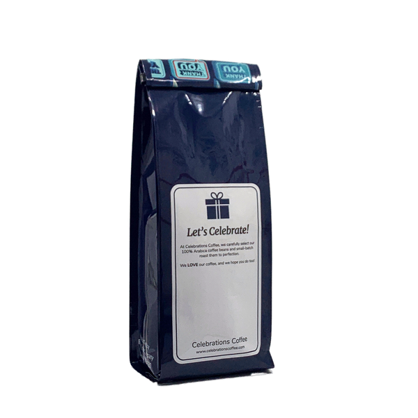 Back Bag - Thank You - Thought Bubbles. Our coffee gift is freshly roasted in small batches.
