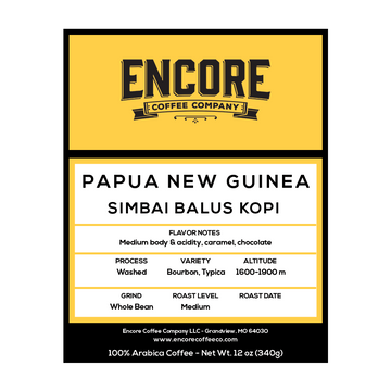 Label of PNG coffee bag