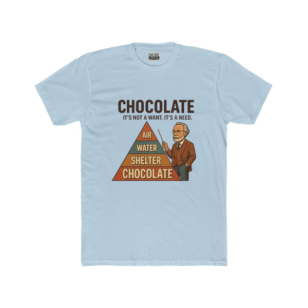 Funny Chocolate Needs Unisex Cotton Crew Tee