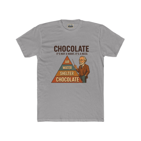 Funny Chocolate Needs Unisex Cotton Crew Tee