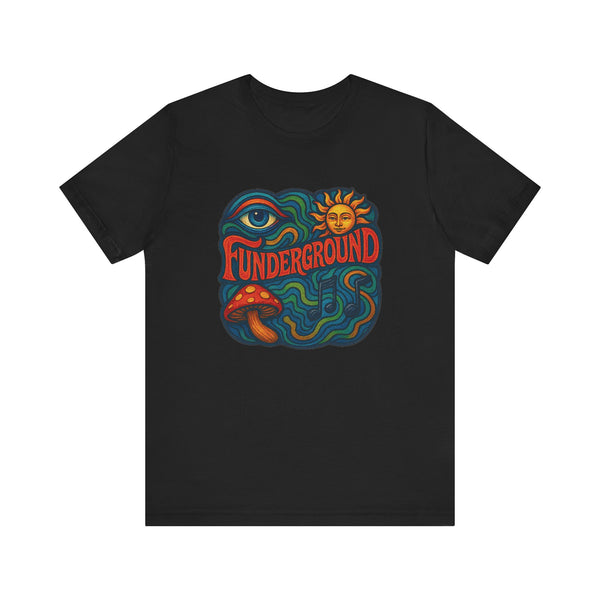 Music Logo T-Shirt - The Funderground Music Art Love Unisex Tee
