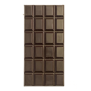 Broken bar of Encore Coffee & Chocolate bean-to-bar dark chocolate, showing the glossy snap and texture