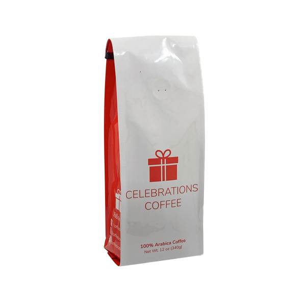 Side View of Bag – More Coffee! Our coffee gift is freshly roasted in small batches.
