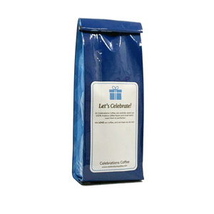 Back View of Bag – I Love KC Baseball. Our coffee gift is freshly roasted in small batches.