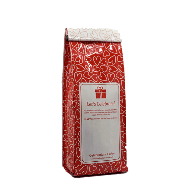 Side View of Bag – I Love You More Than Coffee. Our coffee gift is freshly roasted in small batches.